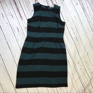 Loft size 8 green and black dress